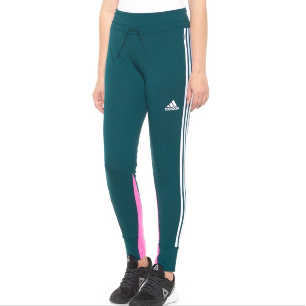 🆕 adidas SP Lightweight Pants teal & pink size large ♻️ 717